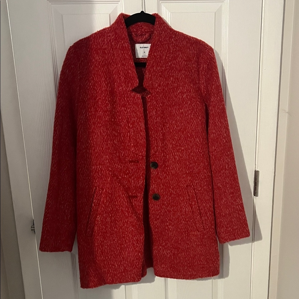 2019 Old Navy Vibrant Red and Pink “Coatigan”